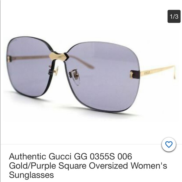 🔥NEW LUXURY GUCCI VIOLET RIMLESS SUNGLASSES🔥 - Picture 4 of 16